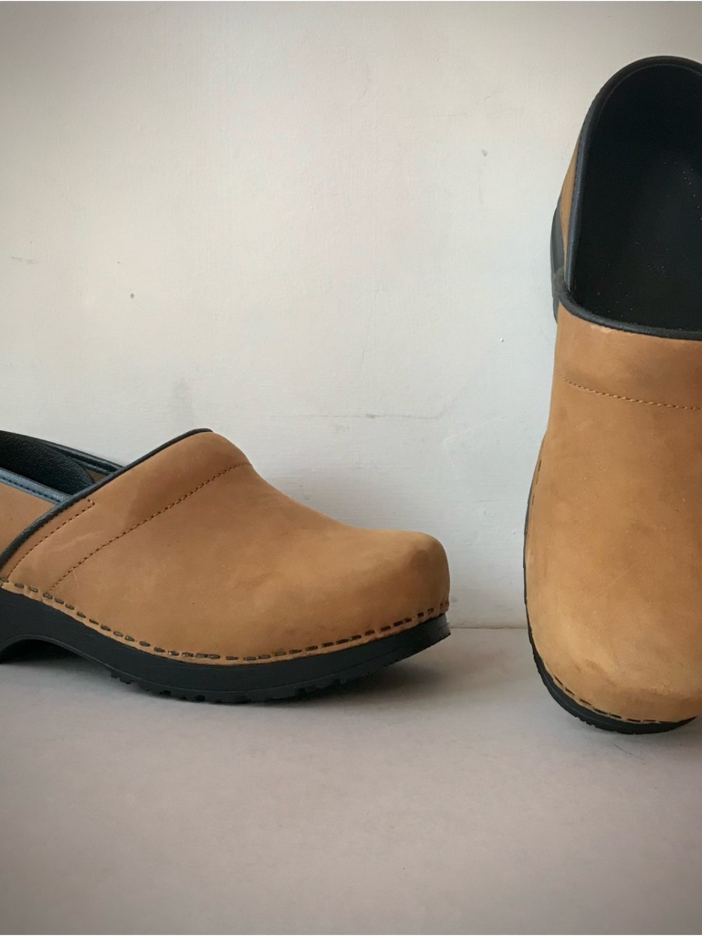 Sanita Shoe S-10 EU 41 the original Danish clog Tan Leather - Picture 6 of 7